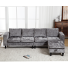 Ultimate 5-Seat Modular Sofa with Storage Ottoman | Convertible L-Shaped Sectional Couch | Reversible Chaise & Riveted Design