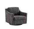 ULTIMATE SWIVEL ARMCHAIR | MODERN GRADIENT LINEN COMFORT | LARGE, SKIN-FRIENDLY UPHOLSTERED CHAIR